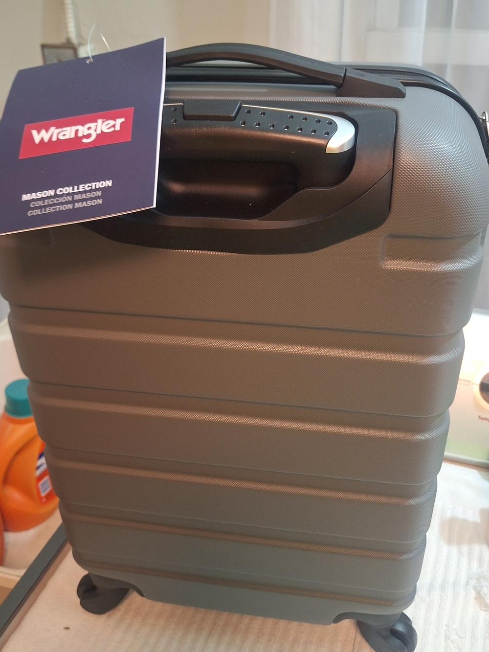 Wrangler Mason Collection Hard Shell Carry-On in Gray with Black Handle